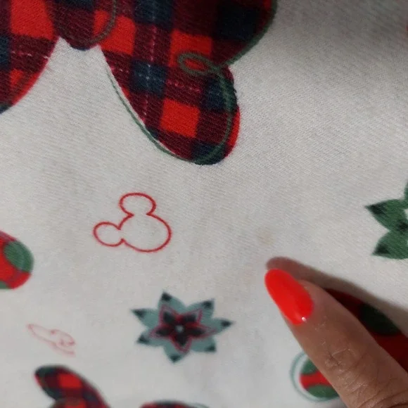 Disney Parks Authentic Women Pajamas Set 2XL Flannel Minnie Mouse Christmas Pant - Picture 4 of 11